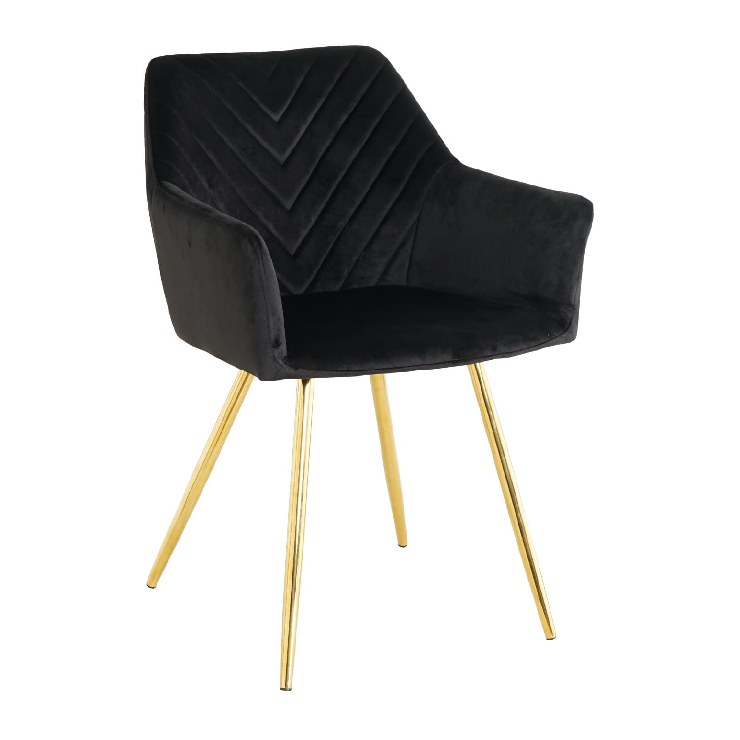 OCCASIONAL CHAIR SANDY VELVET BLACK GOLD