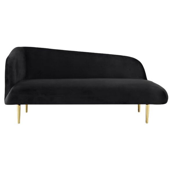 ROMA VELVET ARMCHAIR BLACK GOLD NP