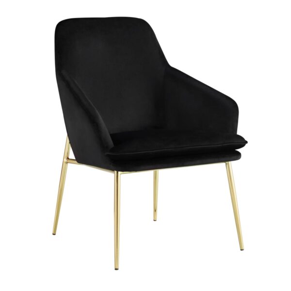 OCCASIONAL ARMCHAIR COCO VELVET BLACK GOLD