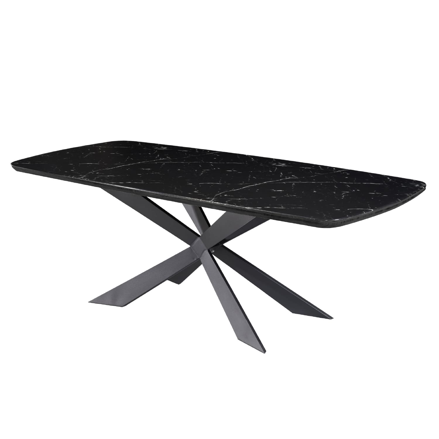 GRANADA DINING TABLE BLACK MARBLE-CRYSTAL