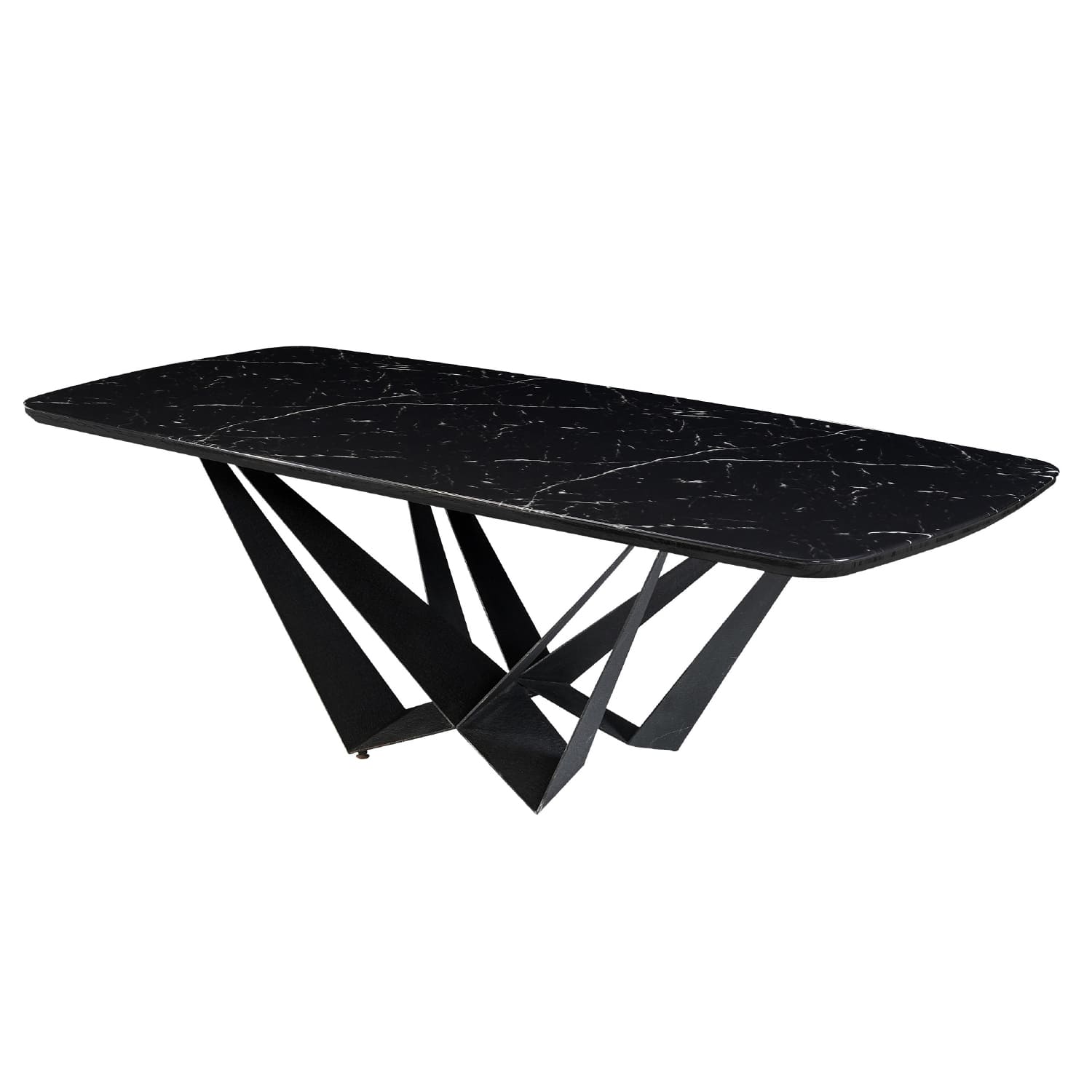 SENEGAL DINING TABLE BLACK MARBLE-CRYSTAL