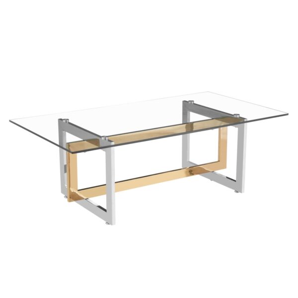 SILVER/GOLD SAMARA COFFEE TABLE