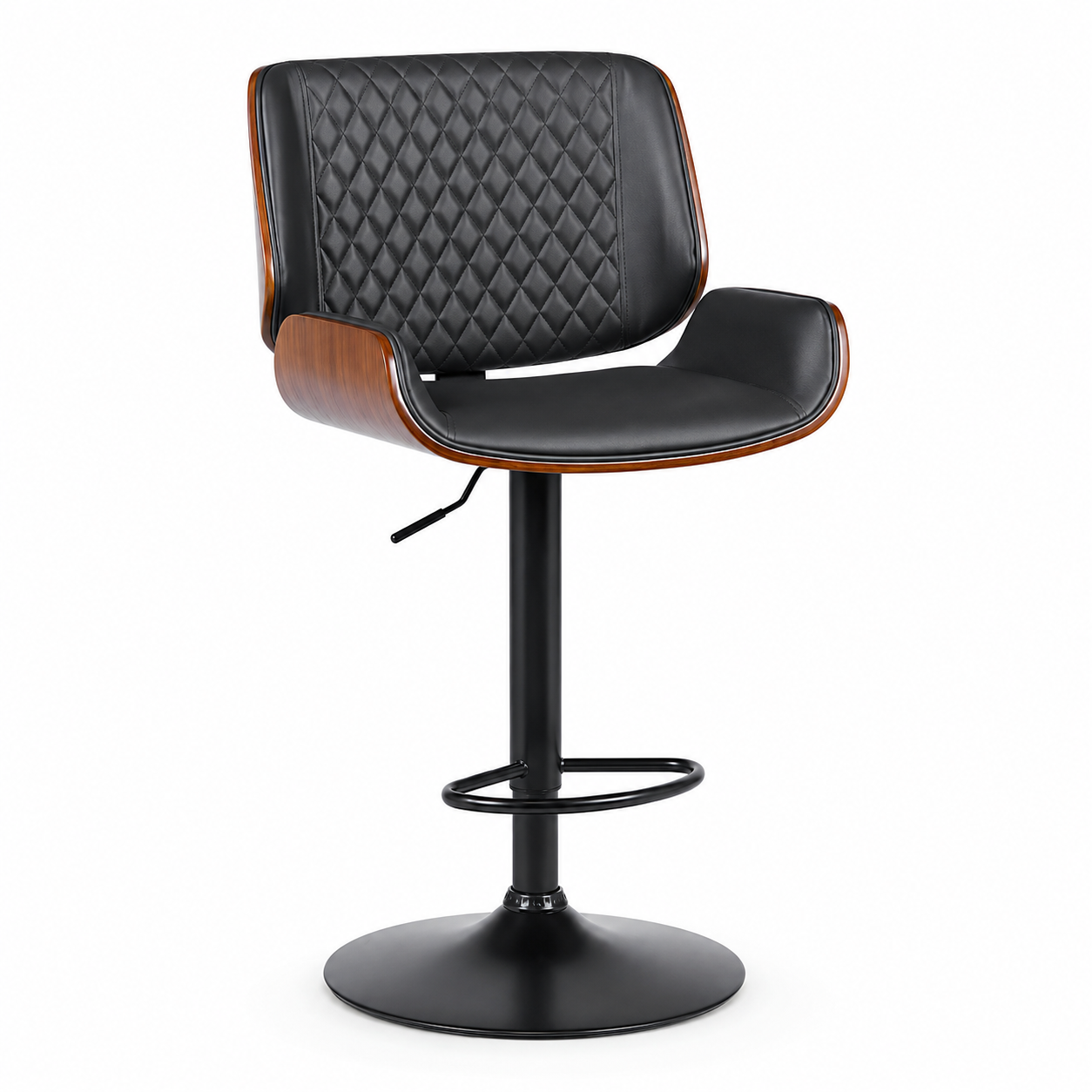 Banco Bronn Pu Gris Oxford Base Negra