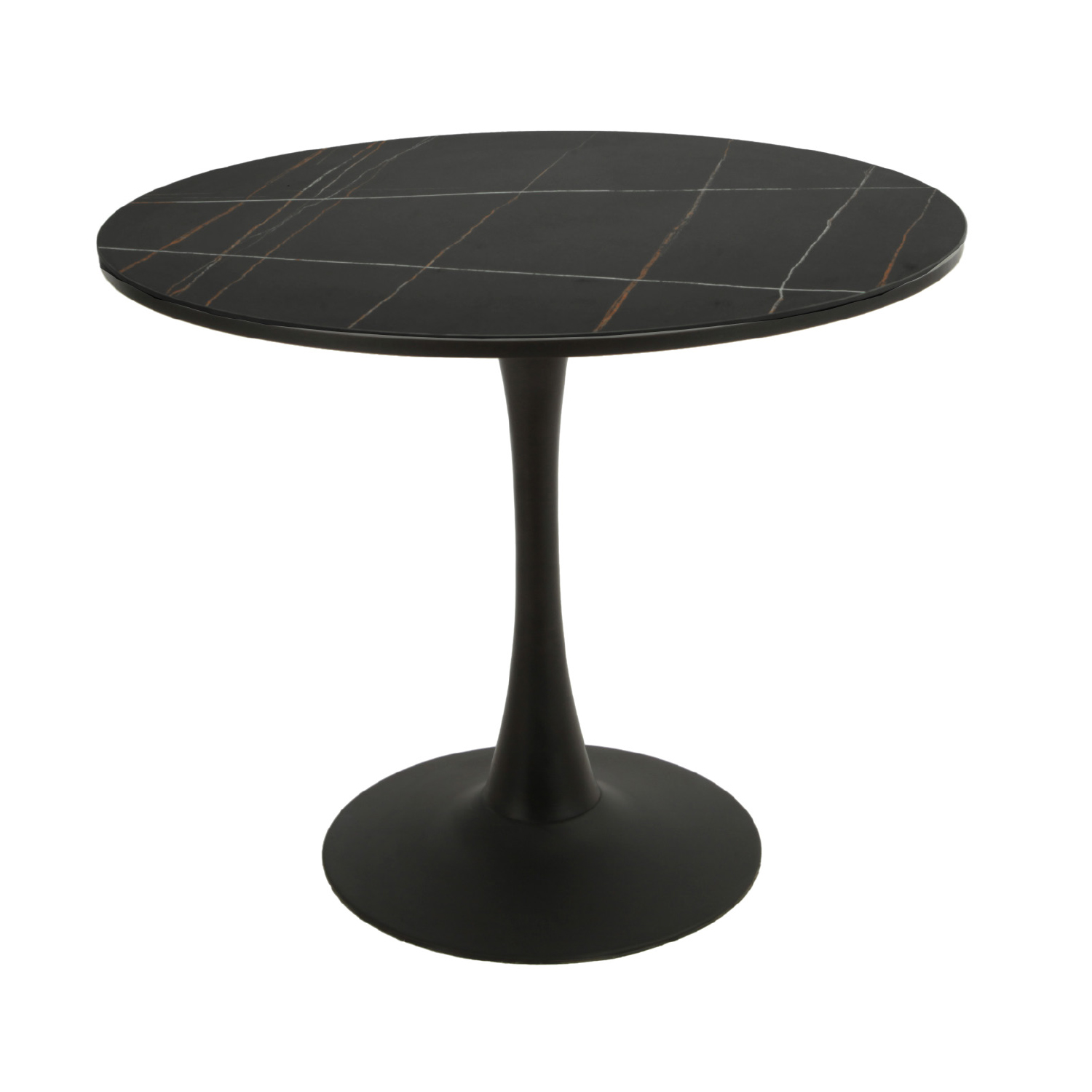 Mesa Ocasional Hanabi Marmol Base Negra